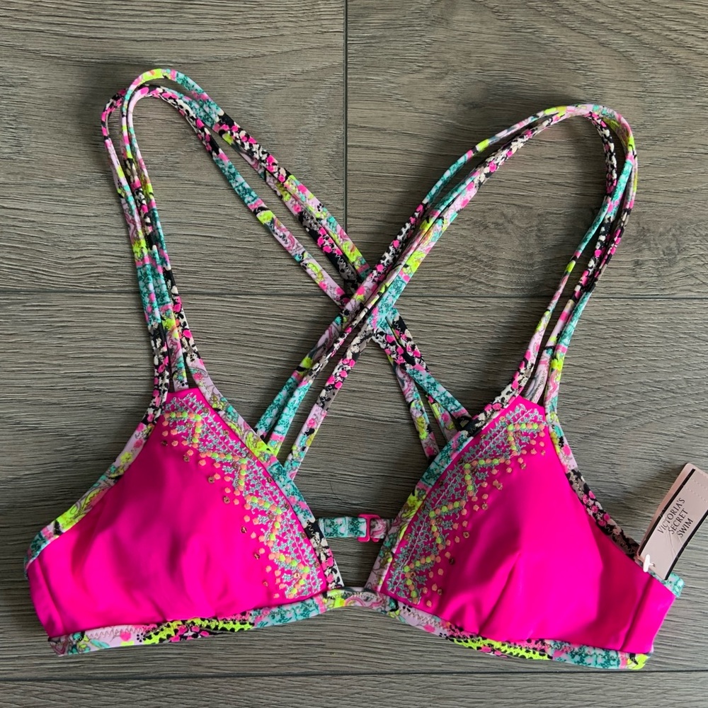 NEW Victoria’s Secret Colourful Magenta Swim Top